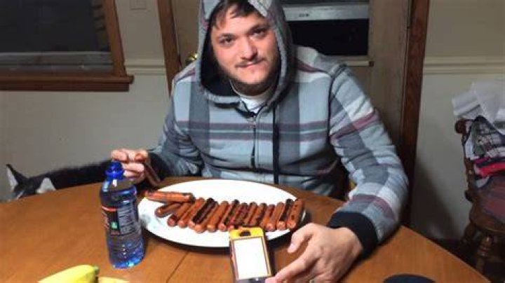 Food Challenge Swallowing 16 Hot Dogs Whole in Less Than 1 Minute YouTube