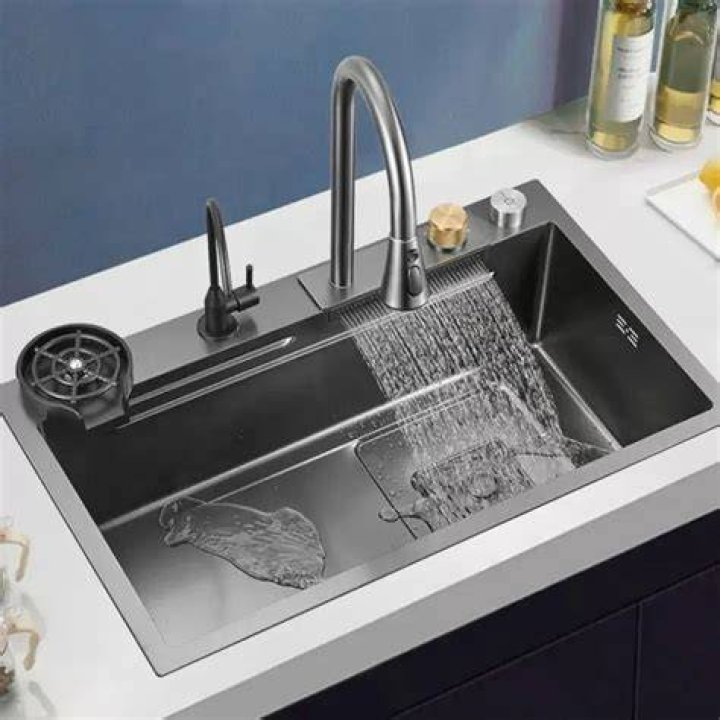 Kitchen Sink 304 Stainless Steel Nano Raindance Waterfall Sink Home