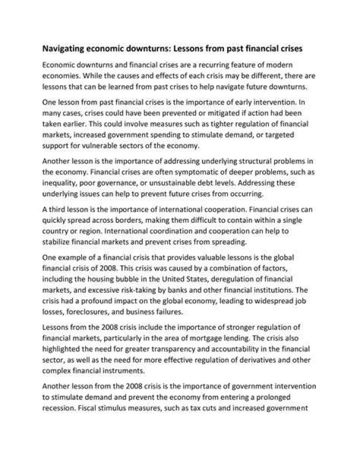 Lessons From Past Crises &mdash; Brook Graham