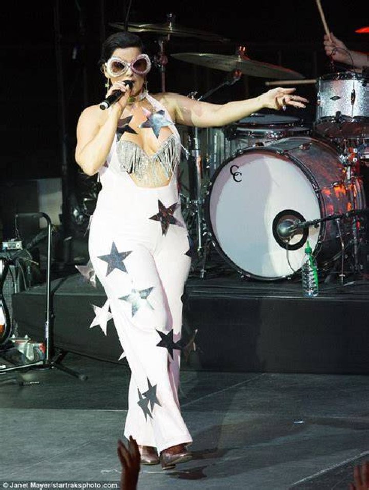 Nelly Furtado dons bralet and starprint jumpsuit at Pride Daily Mail
