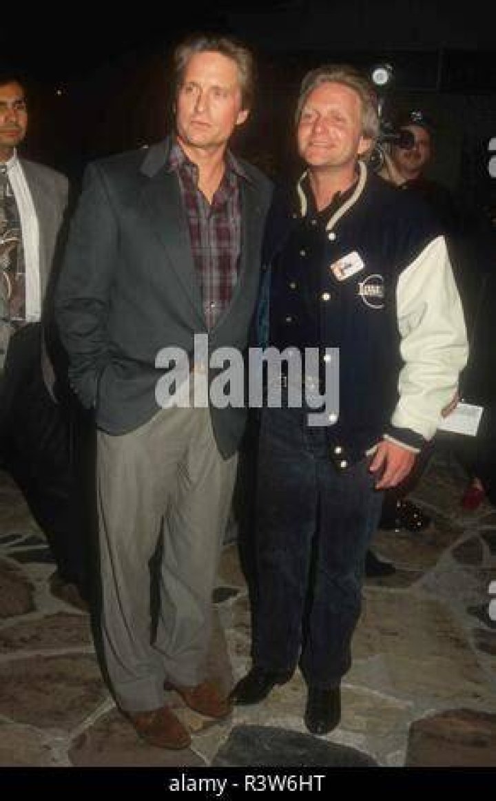 WESTWOOD, CA FEBRUARY 22 Actors/brothers Michael Douglas and Eric