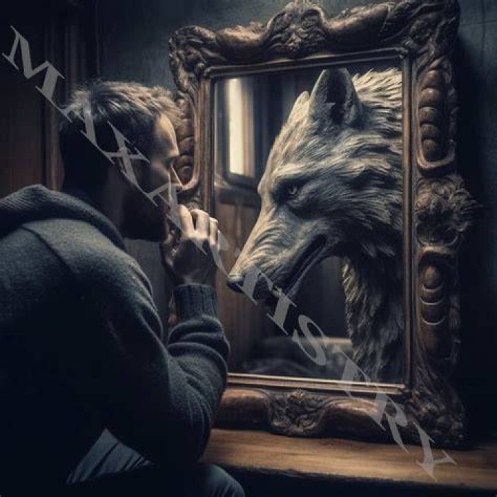 Wolf in the mirror by Nerakie on DeviantArt